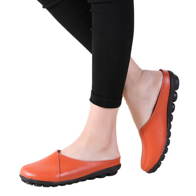 

Rose Womens Flats Pure Color Soft Bottom Shoes Soft Slip-On Casual Boat Shoes