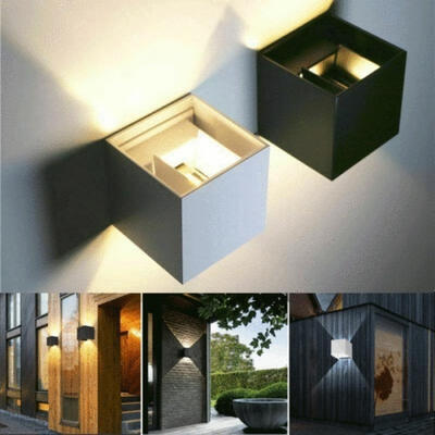 

Modern LED COB Wall Light Up Down Cube Sconce Lamp Fixtures Waterproof IP65