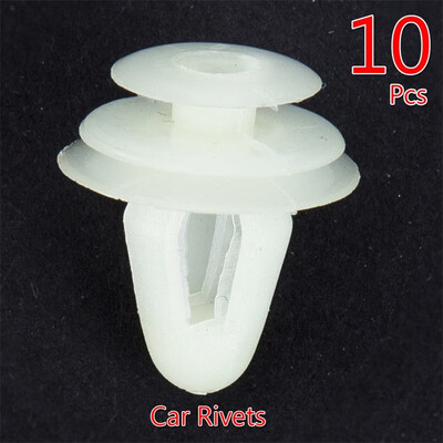 

10 PCS white Plastic Rivet Retainer Clips Door Trim Panel Hood Bumper Screw Fender Universal