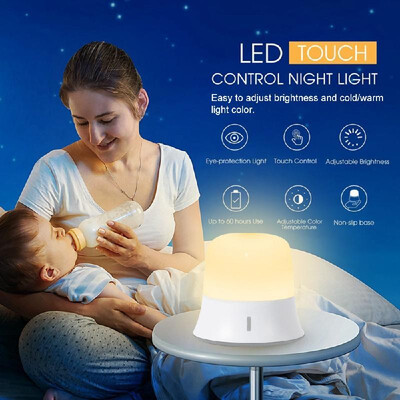

LED Night Light Touch Control Lamp Dimmable Warm White Light IP65 Protection for Bedrooms Living Room Nursery Night Portable Outdo