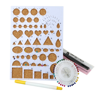 

Gobestart Paper DIY Set Quilling Tools Template Mould Board Tweezer Pins Slotted Kit A