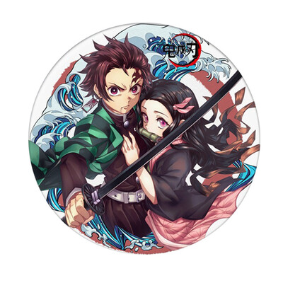 

Anime Demon Slayer Kimetsu No Yaiba Anime Cartoon Round Tinplate Badge Collectible Brooch Bag Accessory