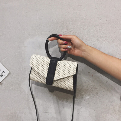 

Tailored Fashion Women Retro Weave Handle Bag Messenger Bags Crossbody Bag Shoulder Bag