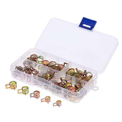 

75 Pcs Assortment Set 678910mm Autos Spring Clip Hose Clamps Fuel Oil Water Hose Pipe Tube Clamp Fastener