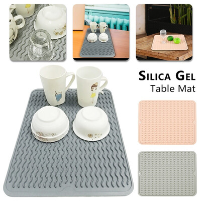 

Silicone Dish Draining Mat Non-Slip Rubber Utensil Drying Board