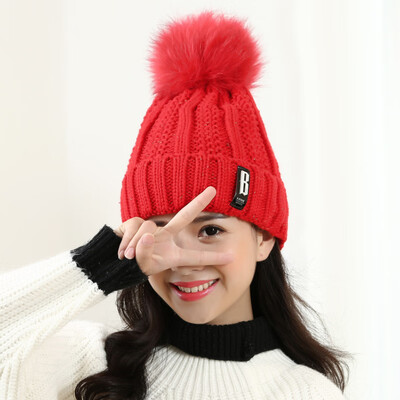 

Hat female winter tide student youth Korean version of the new Korean minimalist knitted hat thickened hundred letter hair hat