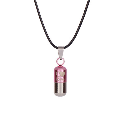 

Unisex Lover Pill Ash Holder Perfume Box Cremation Urn Pendant Necklace Jewelry