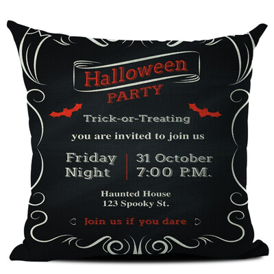 

New Halloween Multi Designs Decorative Throw Pillow Cover Square Pillow Case With Zipper for Home Bar Halloween Selling Supplies