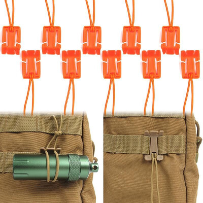 

10 Pieces Tactical Gear Strap Clip for Molle Backpack Webbing Attachments D Ring Hook Tactical Vest Belt
