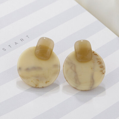

Flashbuy Acrylic Round Drop Earrings For Women Female Acetic Acid Statement Earrings Resin Geometric Jewelry Fashion Pendientes