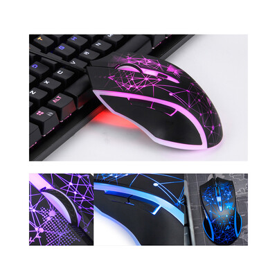 

AJAZZ Mechanical Keyboard&Mouse Combo N-Key Rollover Red Switch Wired Gaming Mouse Backlit Keyboard 2400DPI 104Keys