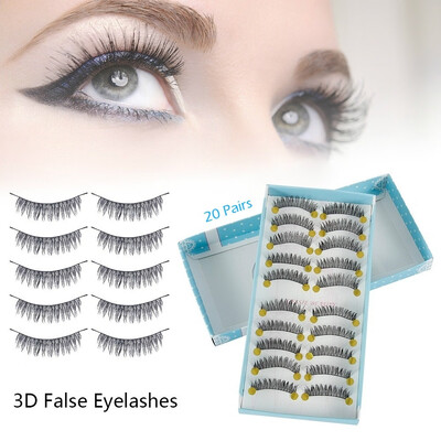 

2010 Pairs Natural 3D Long Eyelash Eyelashes Makeup Womens Fashion Sparse Eyelashes Extension False Eyelashes