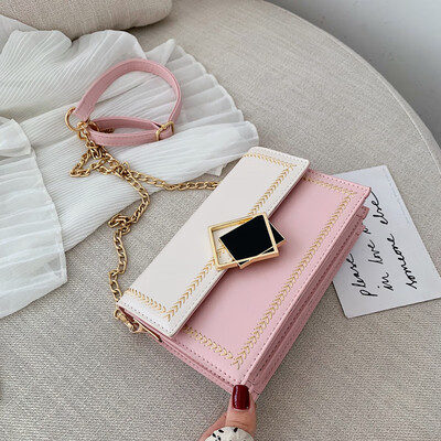 

Summer new French small bag handbag 2019 new fashion texture Messenger bag shoulder chain small square bag