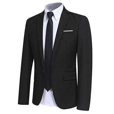 

Cloudstyle Mens Business One Buckle Single Split Solid Color Single West 11637
