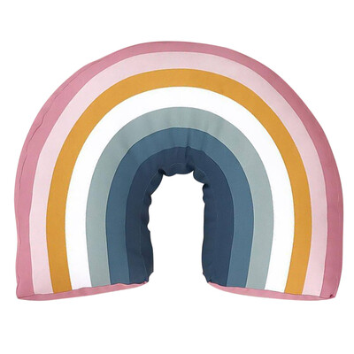 

Lovely Rainbow Shaped Neck Pillow Plush Dolls Soft Stuffed Toy Back Cushion