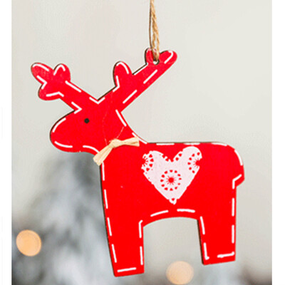 

Toponeto Christmas Wooden Elk Deer Ornaments Home Xmas Tree Hanging Pendant Decor