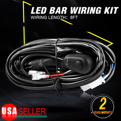 

LED Light Bar Wiring Harness Kit 12V 40Amp Fuse Relay ONOFF Switch NEW