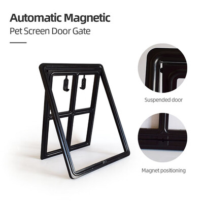 

Cat Door Pet Door Pet Screen Door Automatic Magnetic Dog Gate Cat Flap Door Kitten Door L