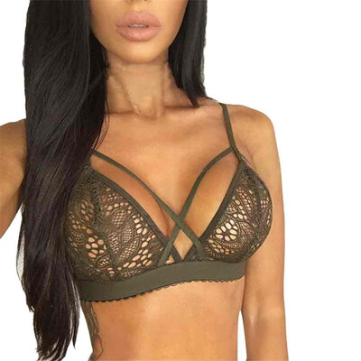 

〖Follure〗Women Sexy Lingerie Floral Sheer Lace Bra Top Seamless Bralette Cup Wireless Bra