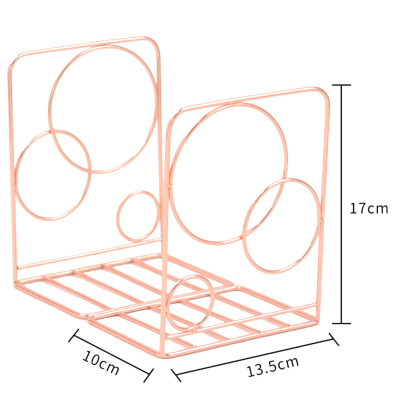 

2Pcs Pair Creative Shape Metal Bookends Book Support Stand Desk Organizer for Office School&Home
