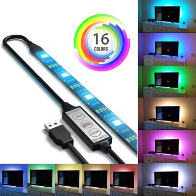 

〖Follure〗USB Powered RGB 5050 LED Strip Lighting For TV Computer Background Light