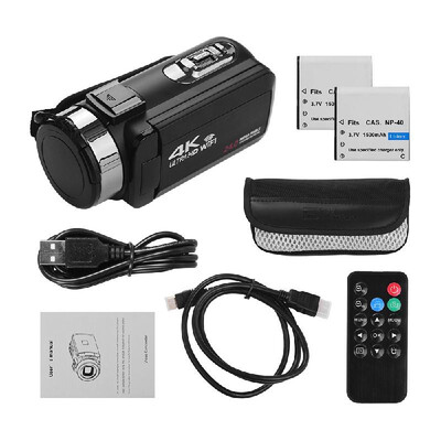 

Portable 4K FHD Digital Video Camera Camcorder DV Recorder 30 Inch Rotational Screen Support IR Night Vision WiFi Connection 16X