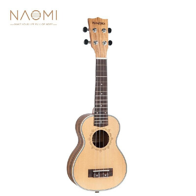 

NAOMI 21 Inch Ukulele Spruce Topboard Zebrawood Backboard Rosewood Fretboard Okoume Headstock Ukeleles Musical Instrument Toy Guit