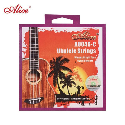 

Alice AU046 Series Ukulele Ukelele Uke Strings SetA-E-C-G White Modified Nylon for Baritone Ukulele AU046-B