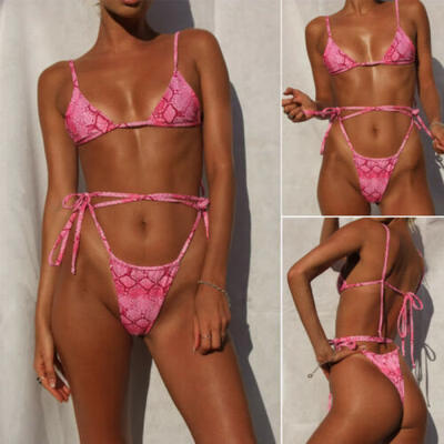 

Womens Swimwear Bikini Set Push-Up Padded Bra Swimsuit Bathing Suit Beachwear