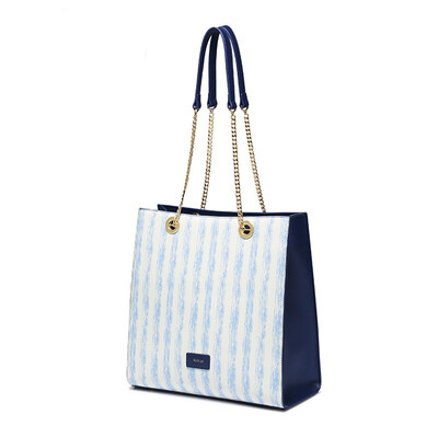 

Marsoul beach bag large-capacity fashion bag portable atmosphere shoulder bag blue ladies handbag