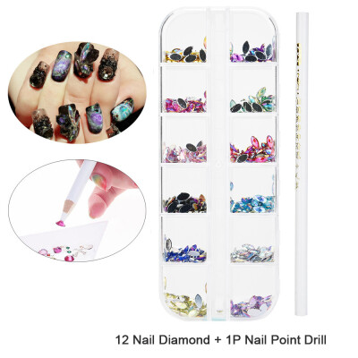 

〖Follure〗Mermaid Nail Gradient Pearls Sequins Glitter Dazzling Manicure Nail Art Decorati