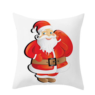 

Tailored Christmas Dog Linen Cushion Cover Throw Pillow Case Sofa Bed Home Decor Xmas