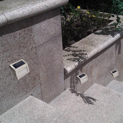 

Cross-border dedicated solar stainless steel 3led staircase lamp garden wall lamp wall lamp outdoor rain fence lamp