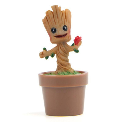 

Cute Tree Action Figures Miniature for Diy Garden Landscape Ornament Lovely Treeman Figures in Galaxy Guard Gardening Decoration A