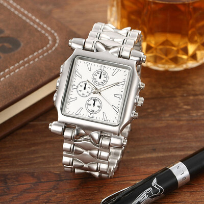 

Russia military Top luxury men bullet bracelet tank watch square stainless steel personality male fashion brand watches