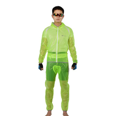 

ROCKBROS Breathable Ultra-thin Unisex Bicycle Bike Hiking MTB Raincoat Suit Jacket Outerwear Pants Outdoor Sports Wet Weather Gear