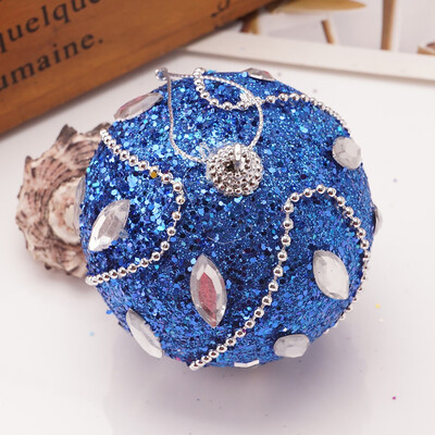 

Siaonvr Christmas Rhinestone Glitter Baubles Ball Xmas Tree Ornament Decoration 8CM