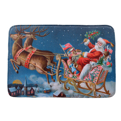 

〖Follure〗Christmas HD Printed Non-Slip Bath Mat Absorbent Home Decor B