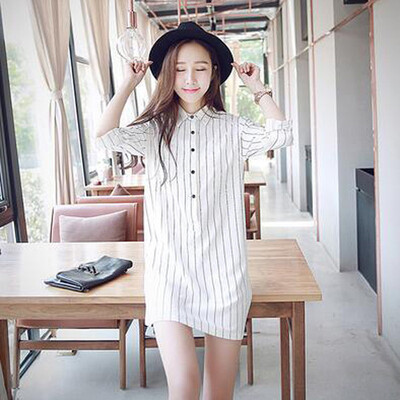 

Ladies Shirt Women Blouse Work Cotton Long Sleeve Retro Shirt Business