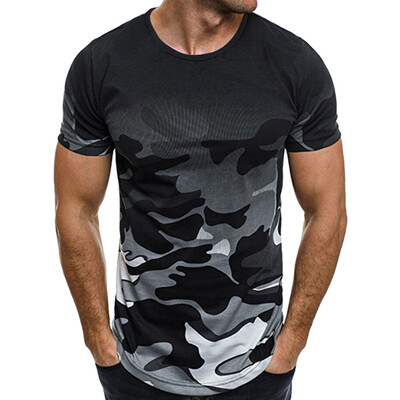 

Ombre Camouflage Print T-shirt