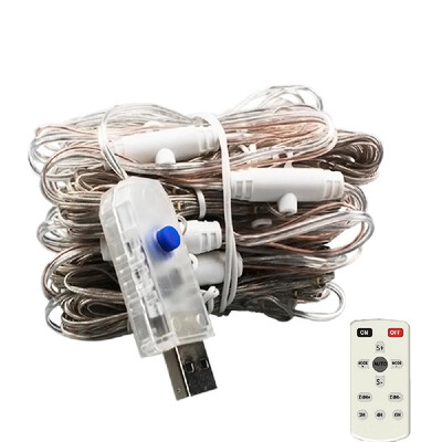 

Window Curtain Lights 300 LED String Lights 8 Lighting Mode Remote Control for Wedding Birthday Party Warm White