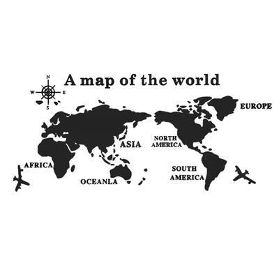 

3D Acrylic Crystal World Map Wall Sticker Office Sofa Background Decoration