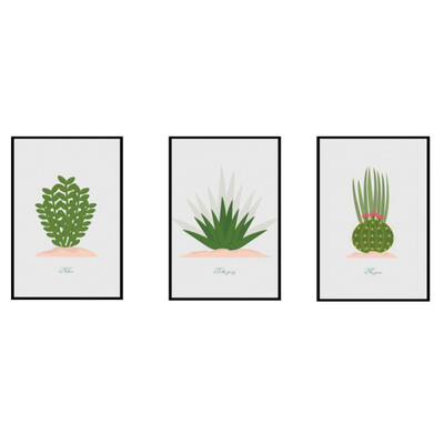 

Wall Stickers 3PCSSet Self-adhesive Waterproof Wall Sticker Painting Picture No Frame 6 Styles Home Decoration Accessories
