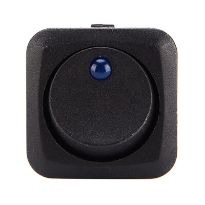 

25mm Car Round Dot Blue LED Light Rocker Toggle Switch 12V 25A