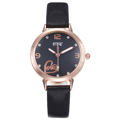 

Women Watches Dot Digital Dial Ladies Simple Quartz Wristwatch Solid Color Leather Strap Clock Dress Gift Zegarki Damskie