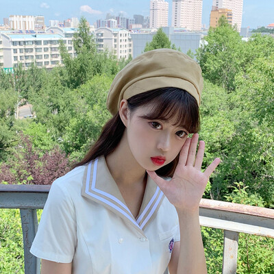 

Lady Hat Summer Thin Beret Japanese Leisure Painter Hat Outdoor Travel Fashion Sunscreen Hat Tide