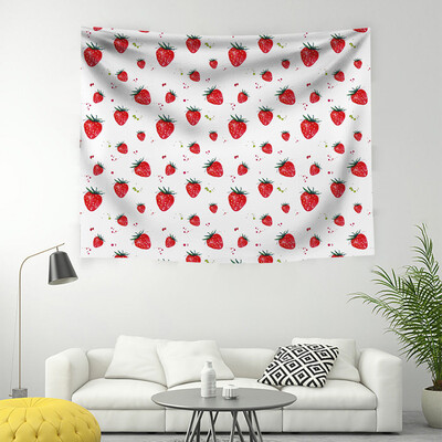 

Toponeto Strawberry Tapestry Living Room Bedroom Decorative Painting Fabric Wall Painting