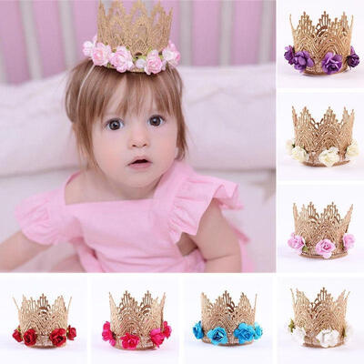 

Multi-colors LovelyBaby Girl Crown Fairy Princess Flower Headdress crown diameter