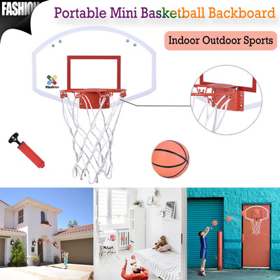 

Siaonvr Mini Basketball Hoop Over-The-Door Basketball Backboard Indoor Outdoor Sports
