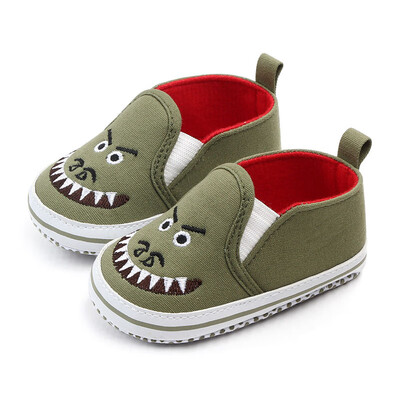 

Newborn Baby Boy Girl Shoes First Walkers Baby Moccasin Shoes Canvas Prewalkers for Kids Crib Shark mouth Toddler Shoes